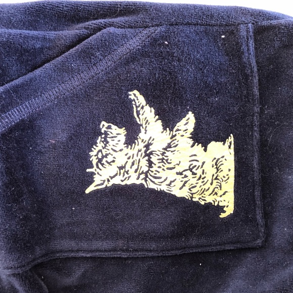 Blue Juicy Couture Bootcut Velvet Track Pants - Picture 4 of 4